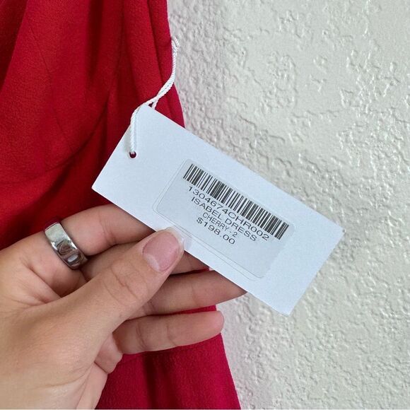 Reformation Isabel Midi Dress Size 2 in Cherry Red - Picture 6 of 11